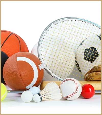 sport alle soorten ballen en tennis racket
